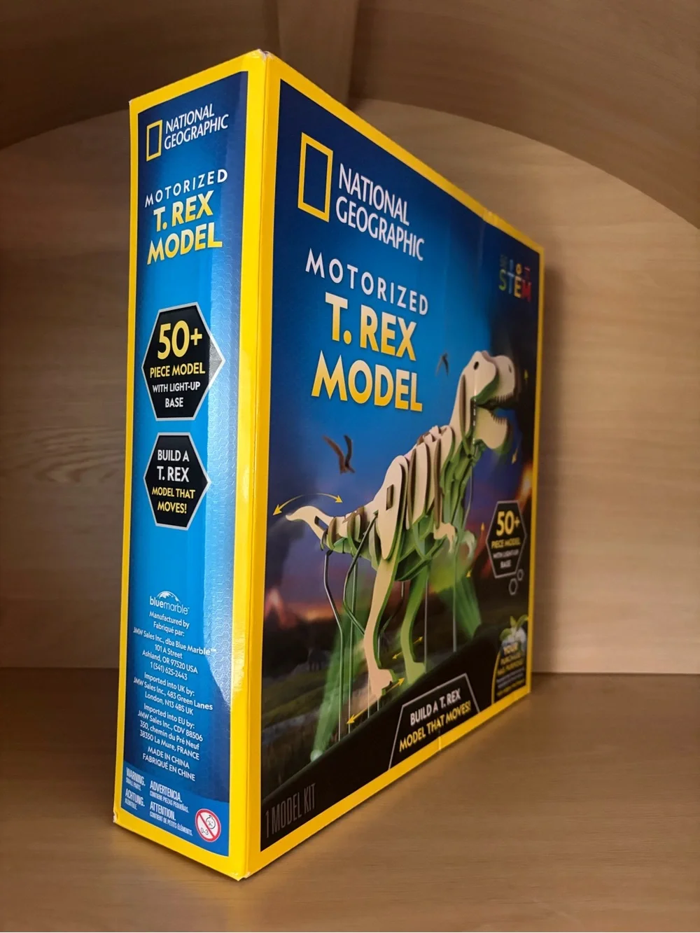 ✨$25✨NEW National Geographic Motorized T. Rex 3D Wood Puzzle with Light-up Base